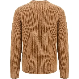 Brown Wool Men Sweater