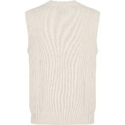 White Wool Men Sweater