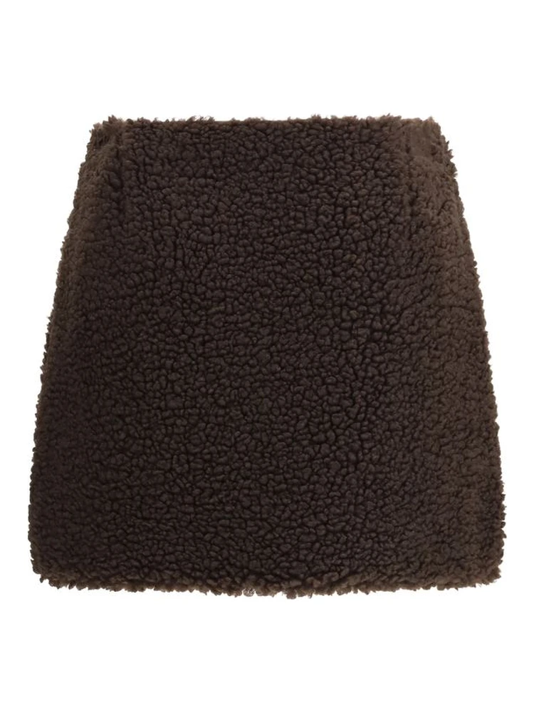 Brown Polyester Mini Skirt alternative