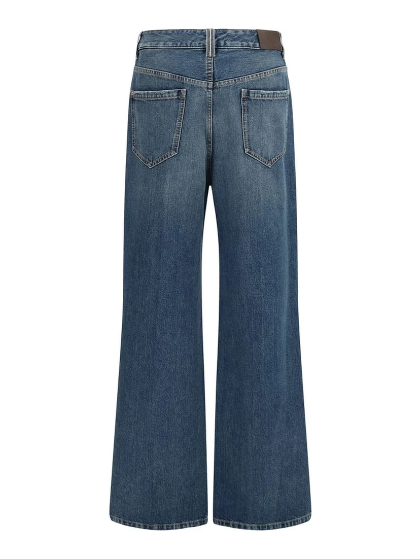 Blue Cotton Relaxed Fit Jeans
