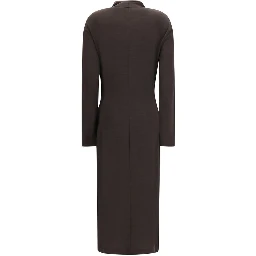 Brown Wool Oves Aries Casual Dress