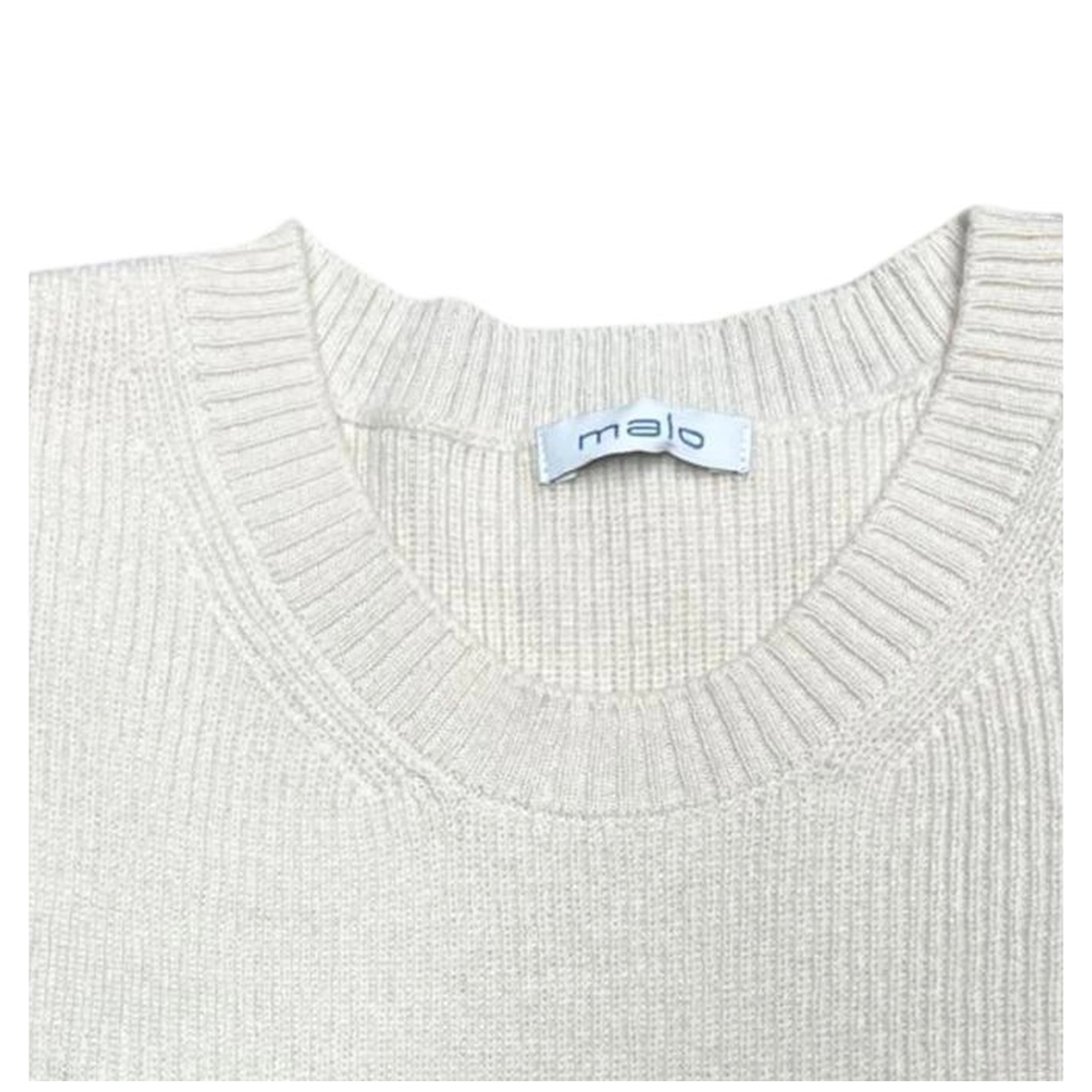 White Wool Men Sweater