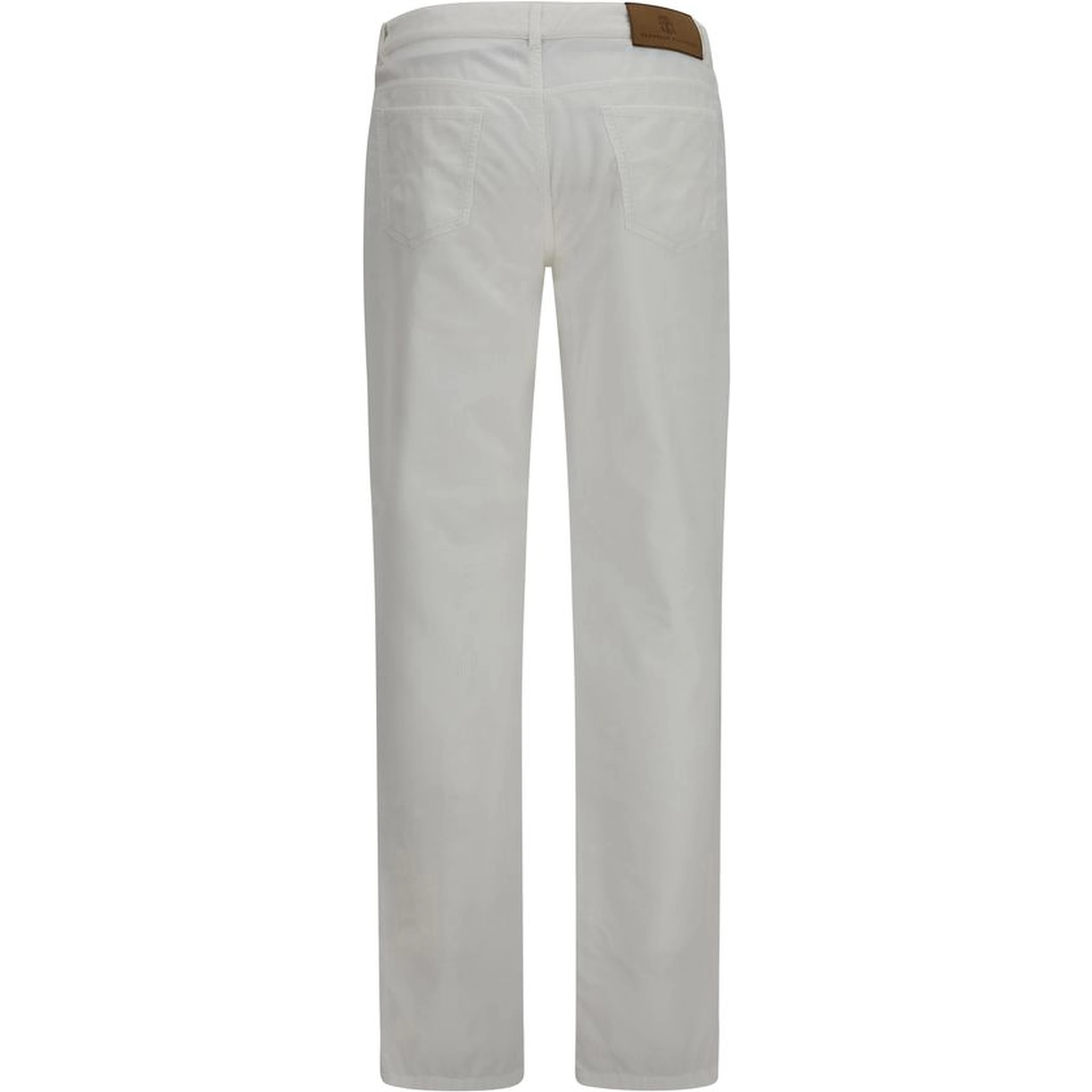 White Cotton Casual Pants