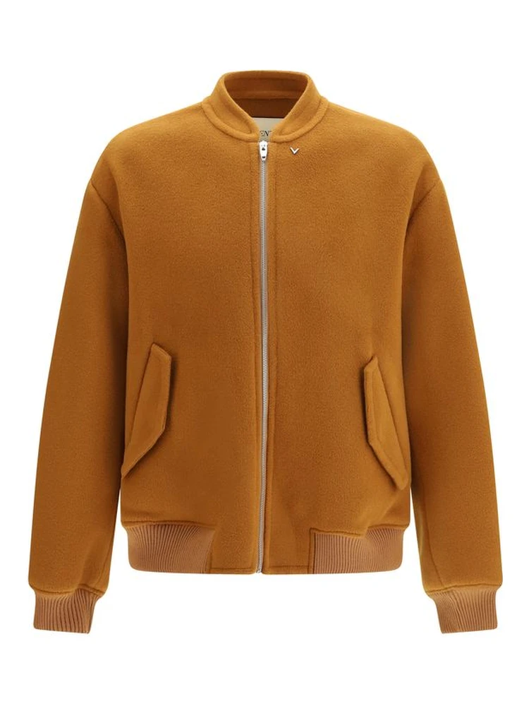 Brown Wool Oves Aries Bomber