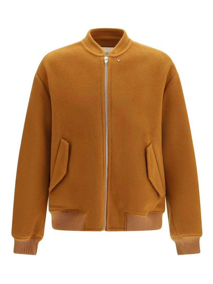 Brown Wool Oves Aries Bomber