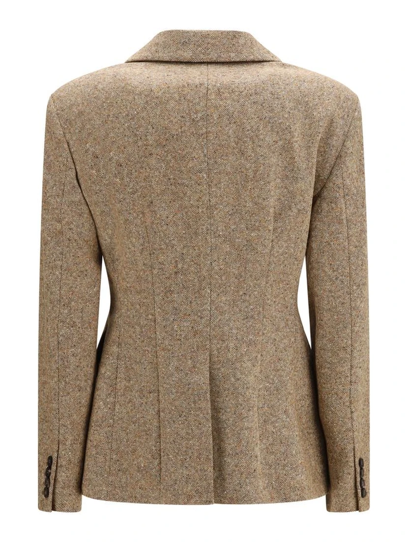 Beige Wool Oves Aries Full-Length Jacket