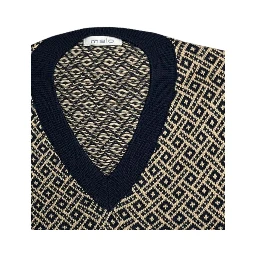 Blue Cotton Men Sweater