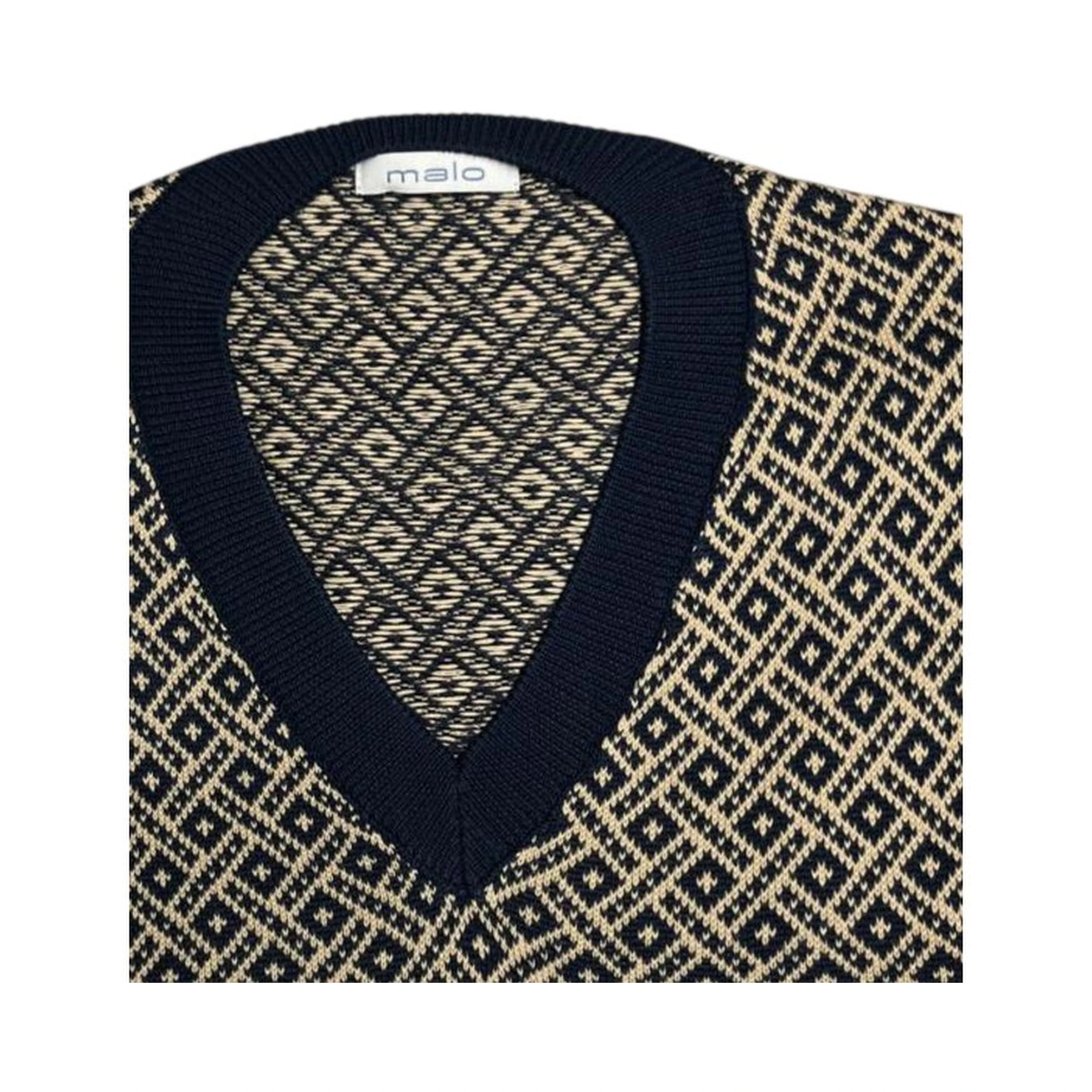 Blue Cotton Men Sweater