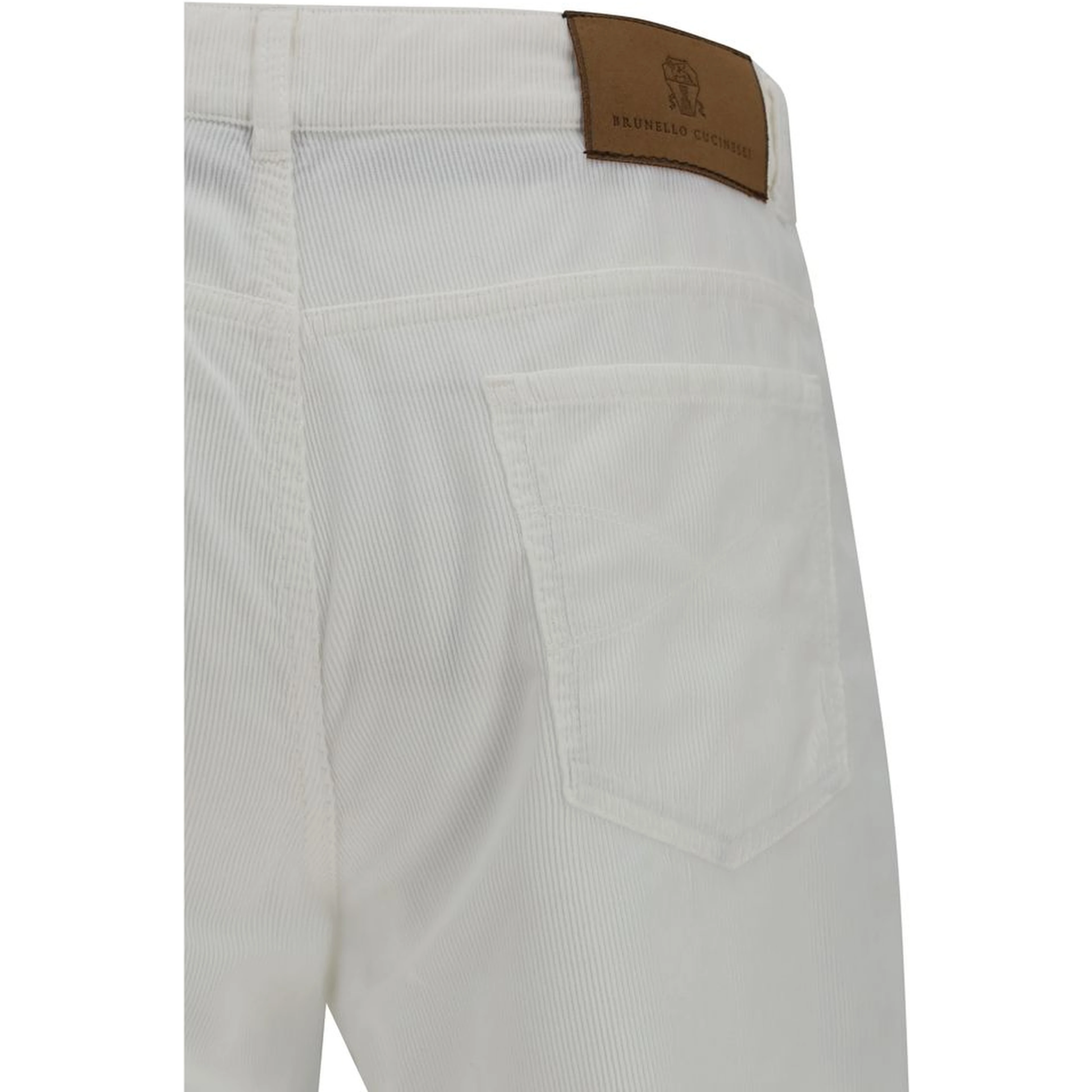 White Cotton Casual Pants