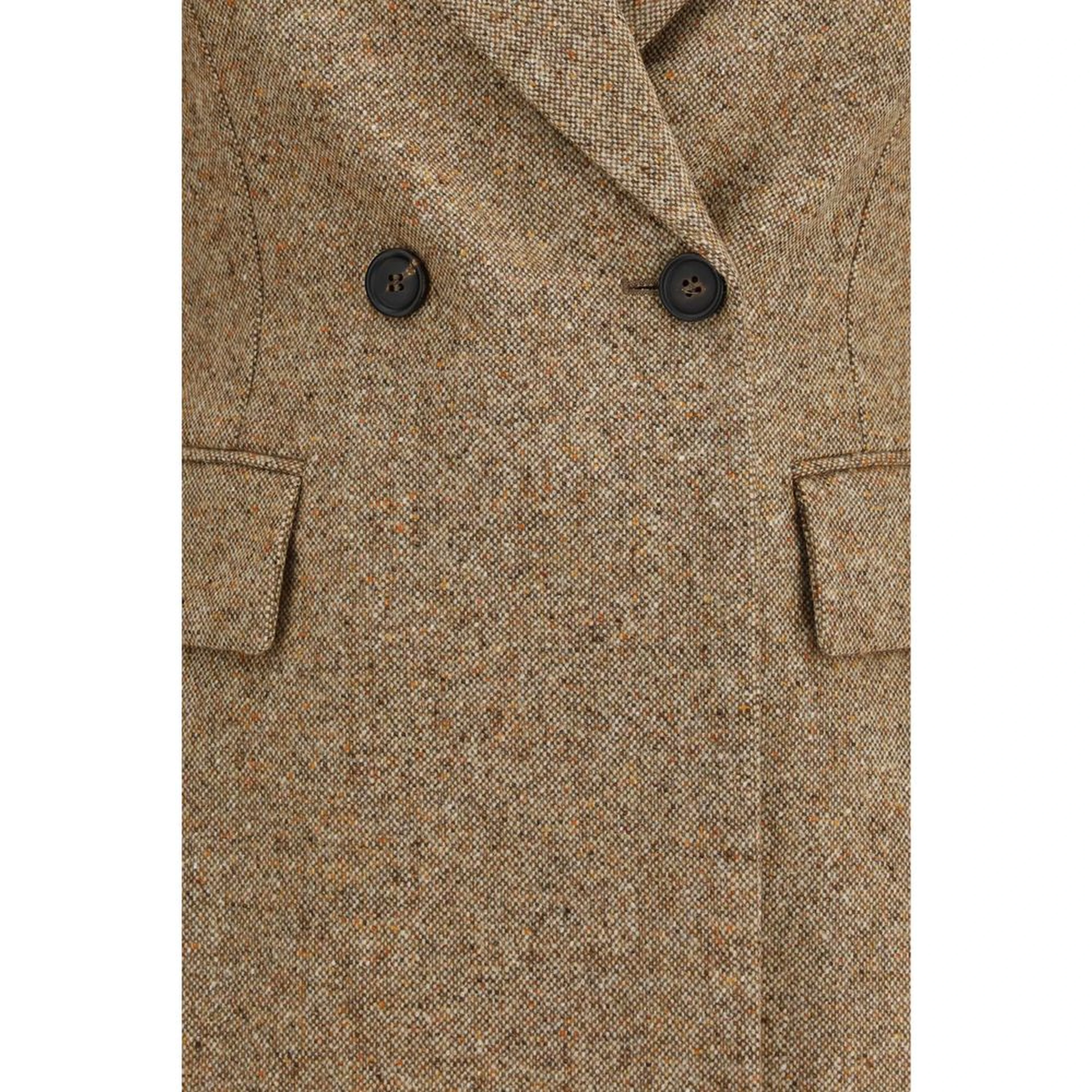 Beige Wool Oves Aries Full-Length Jacket