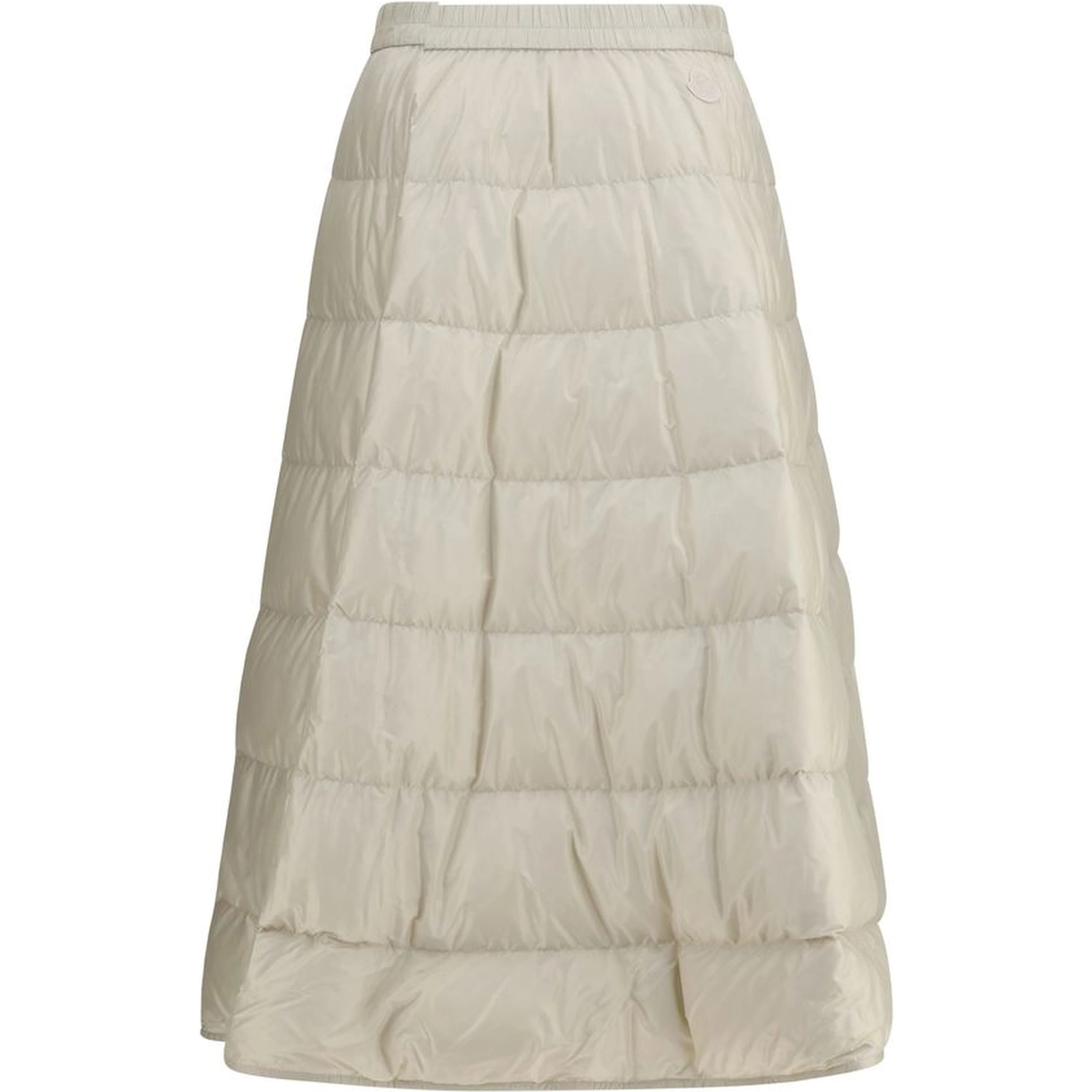 Beige Nylon Midi Skirt