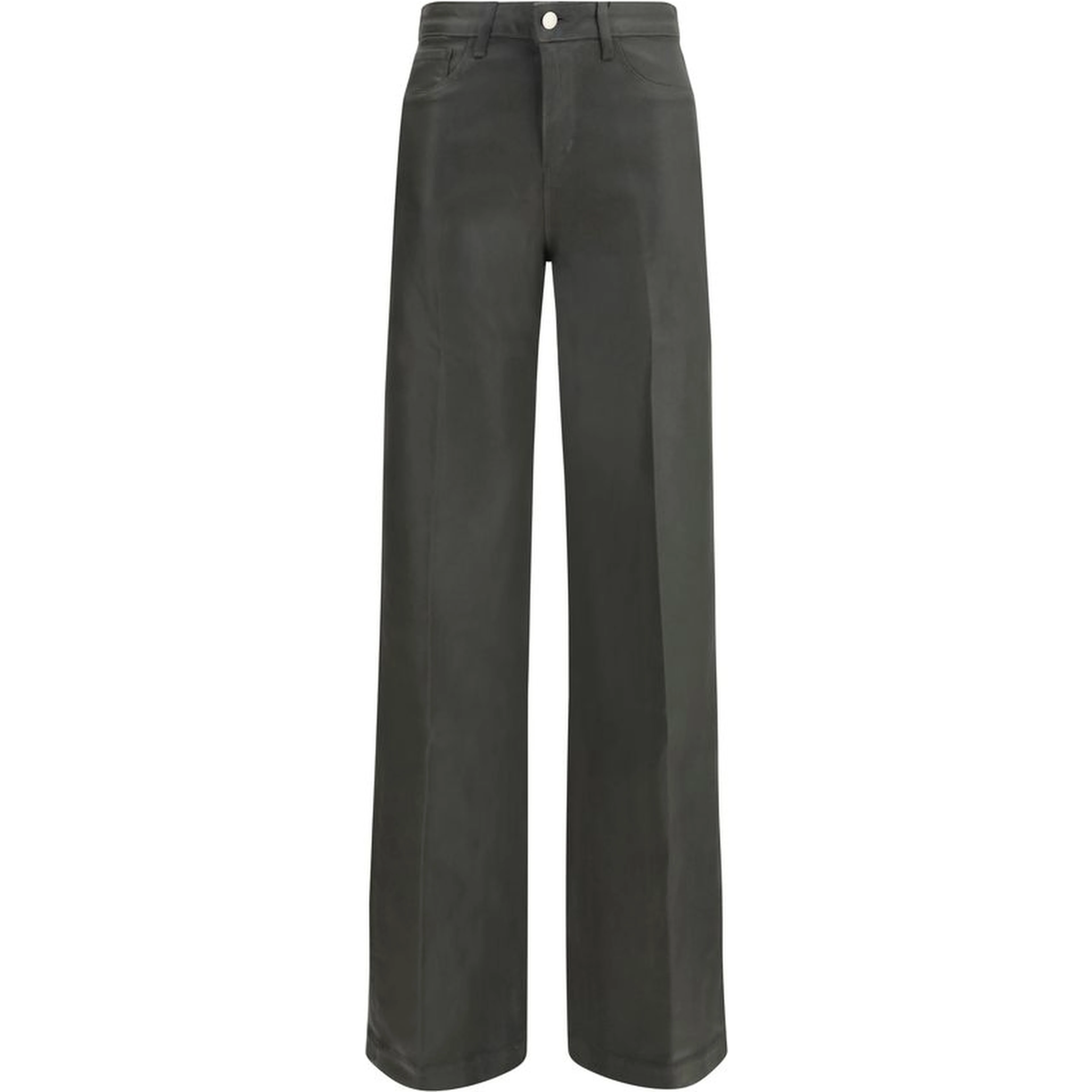 Bicolor Cotton Flared Jeans