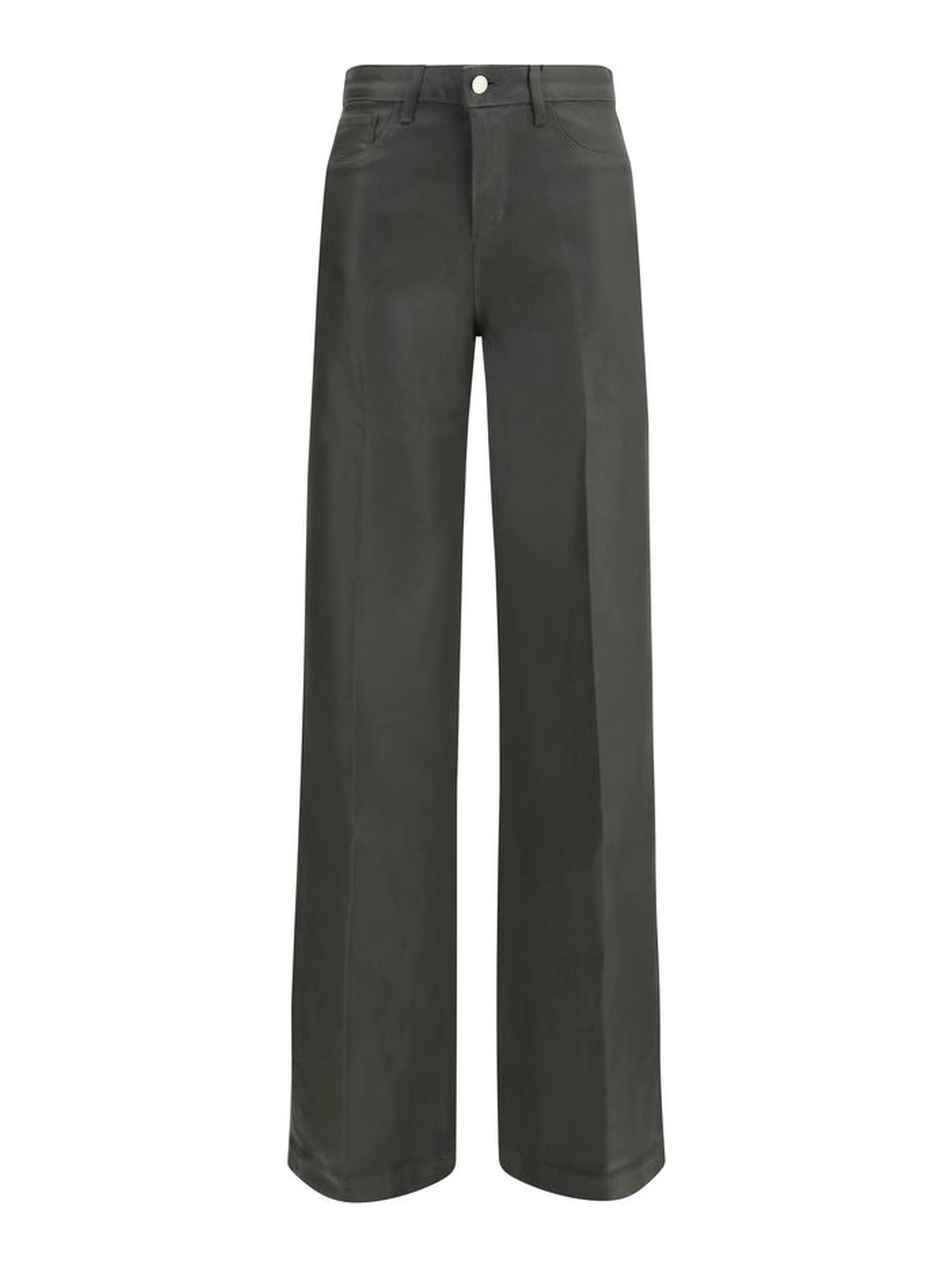 Bicolor Cotton Flared Jeans