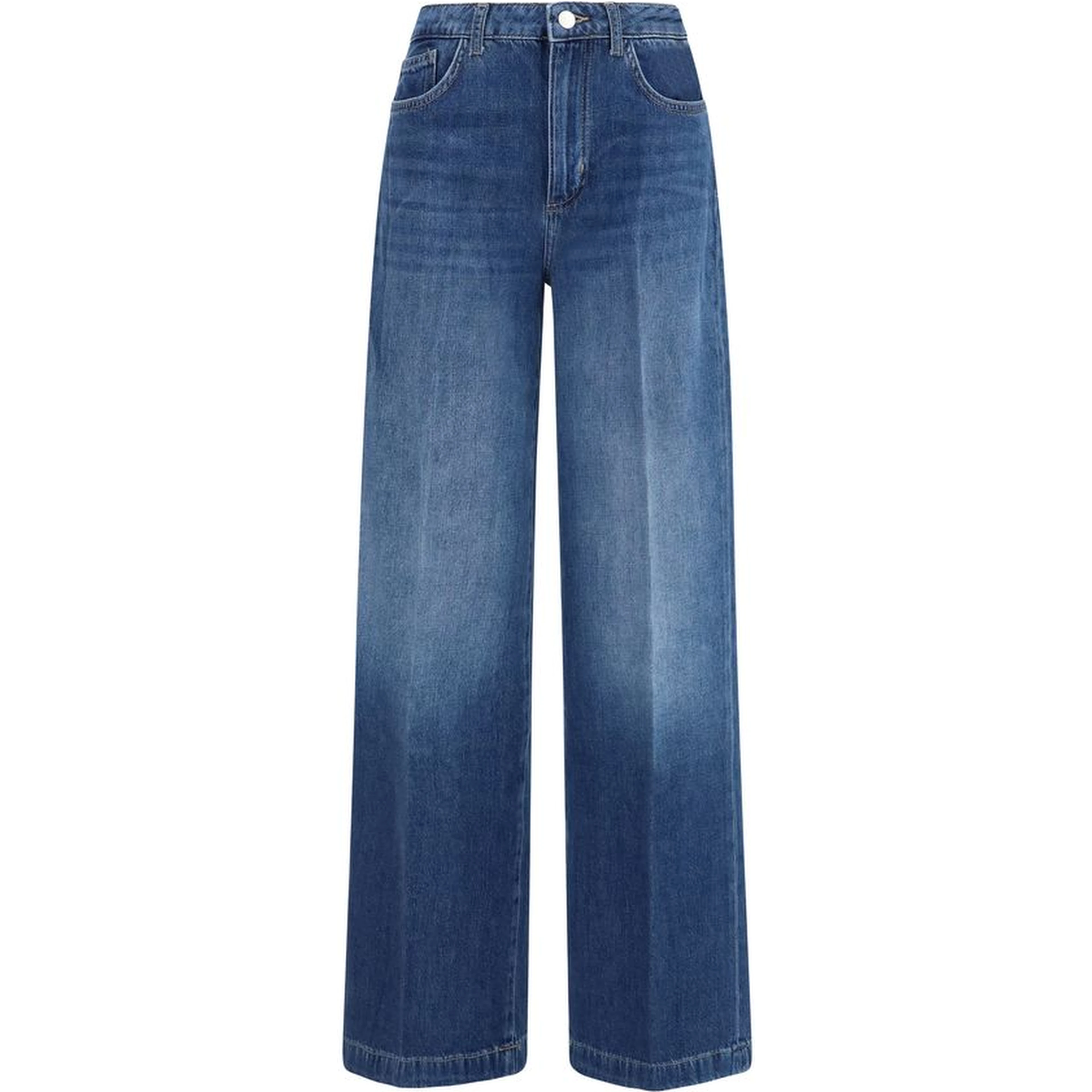 Blue Cotton Relaxed Fit Jeans