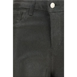 Bicolor Cotton Flared Jeans