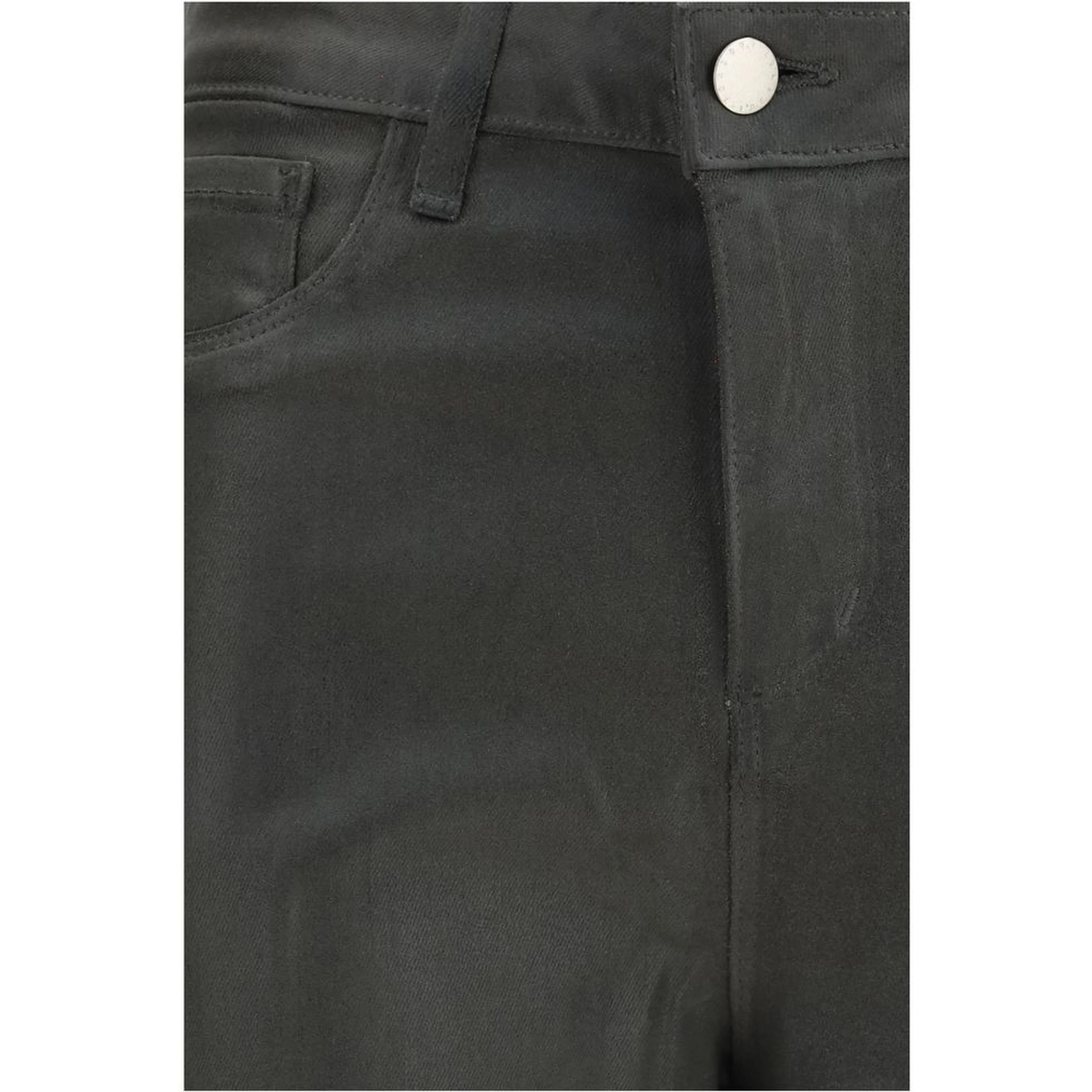 Bicolor Cotton Flared Jeans