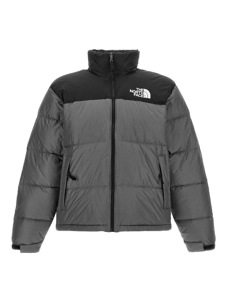 Gray Nylon Full-Length Jacket