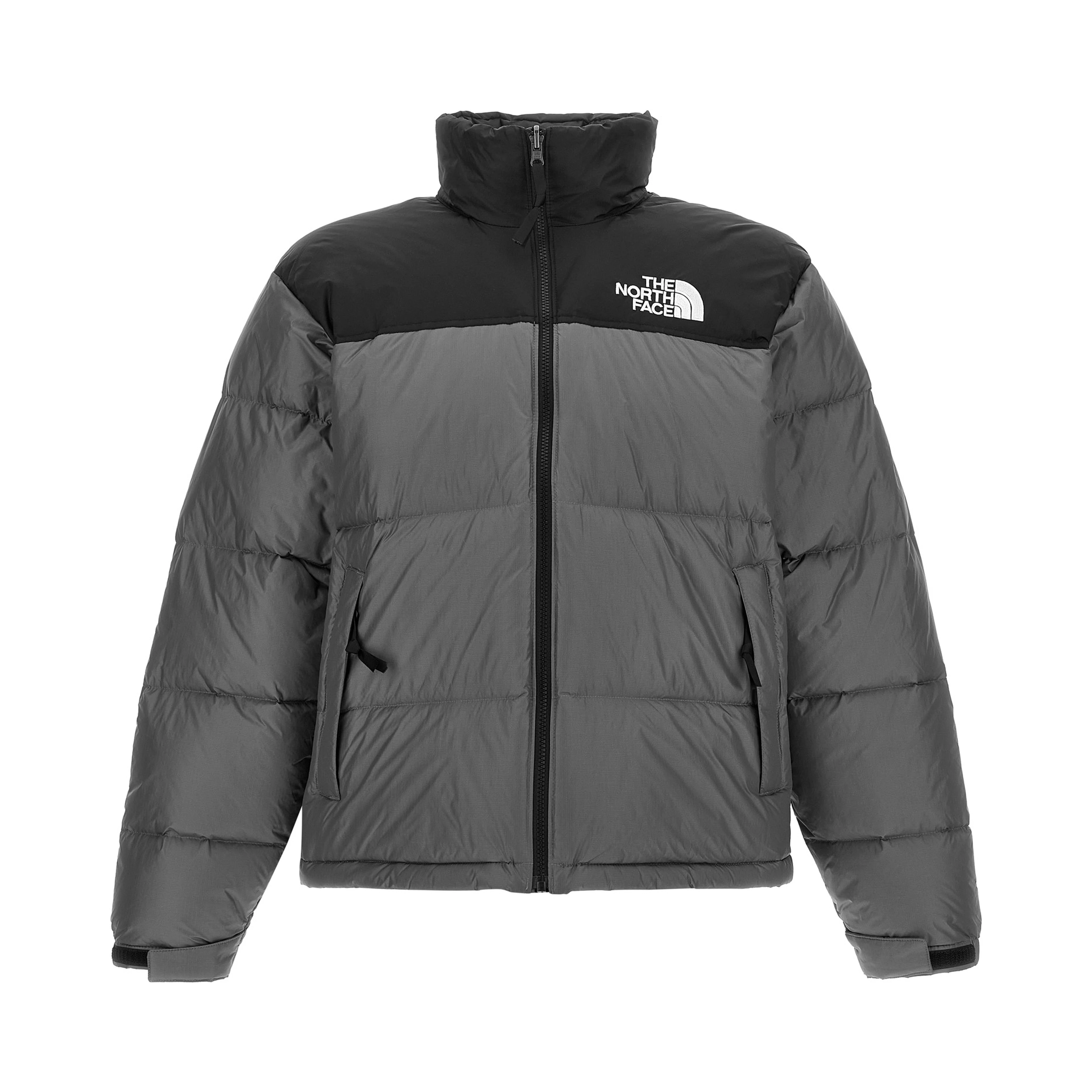 Gray Nylon Full-Length Jacket
