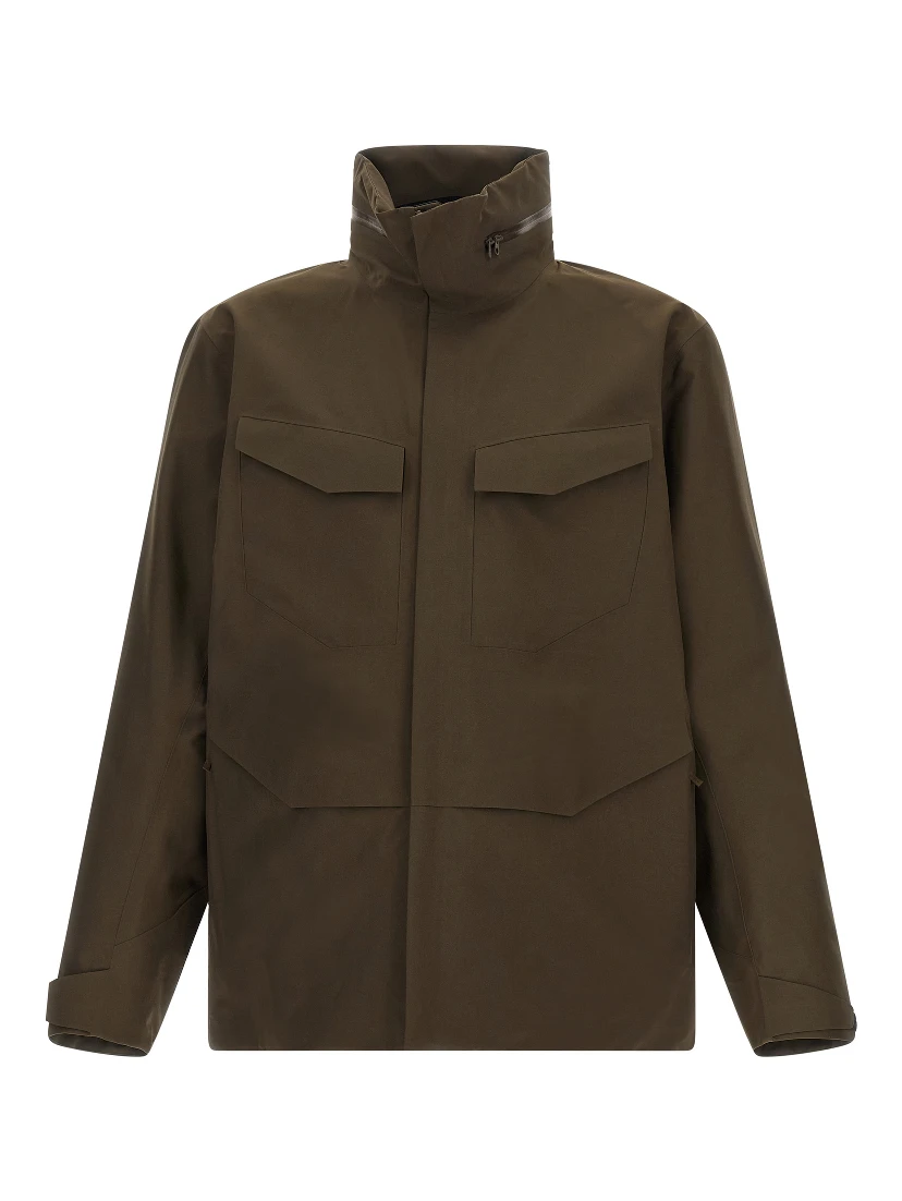 Brown Nylon Shell Jacket