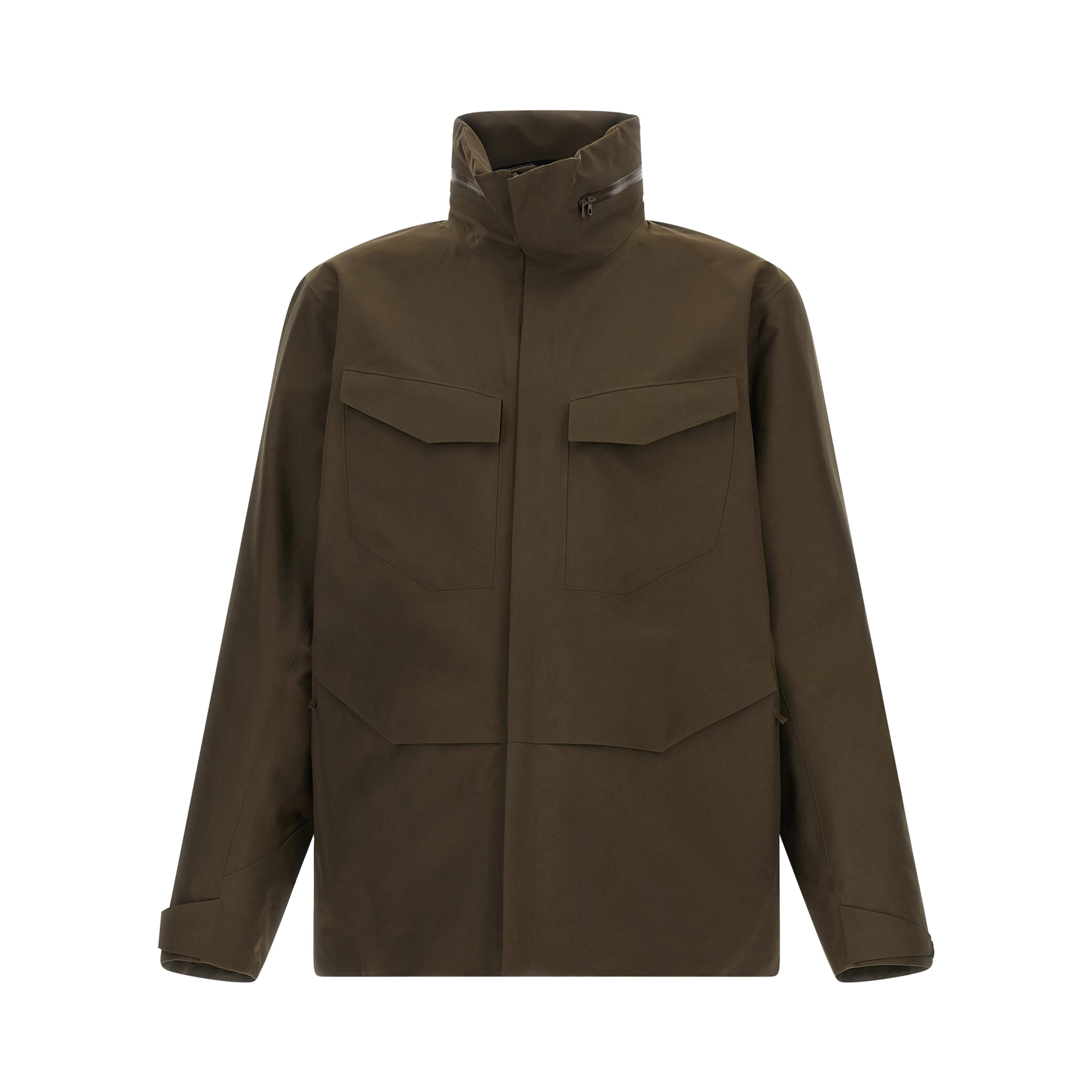Brown Nylon Shell Jacket