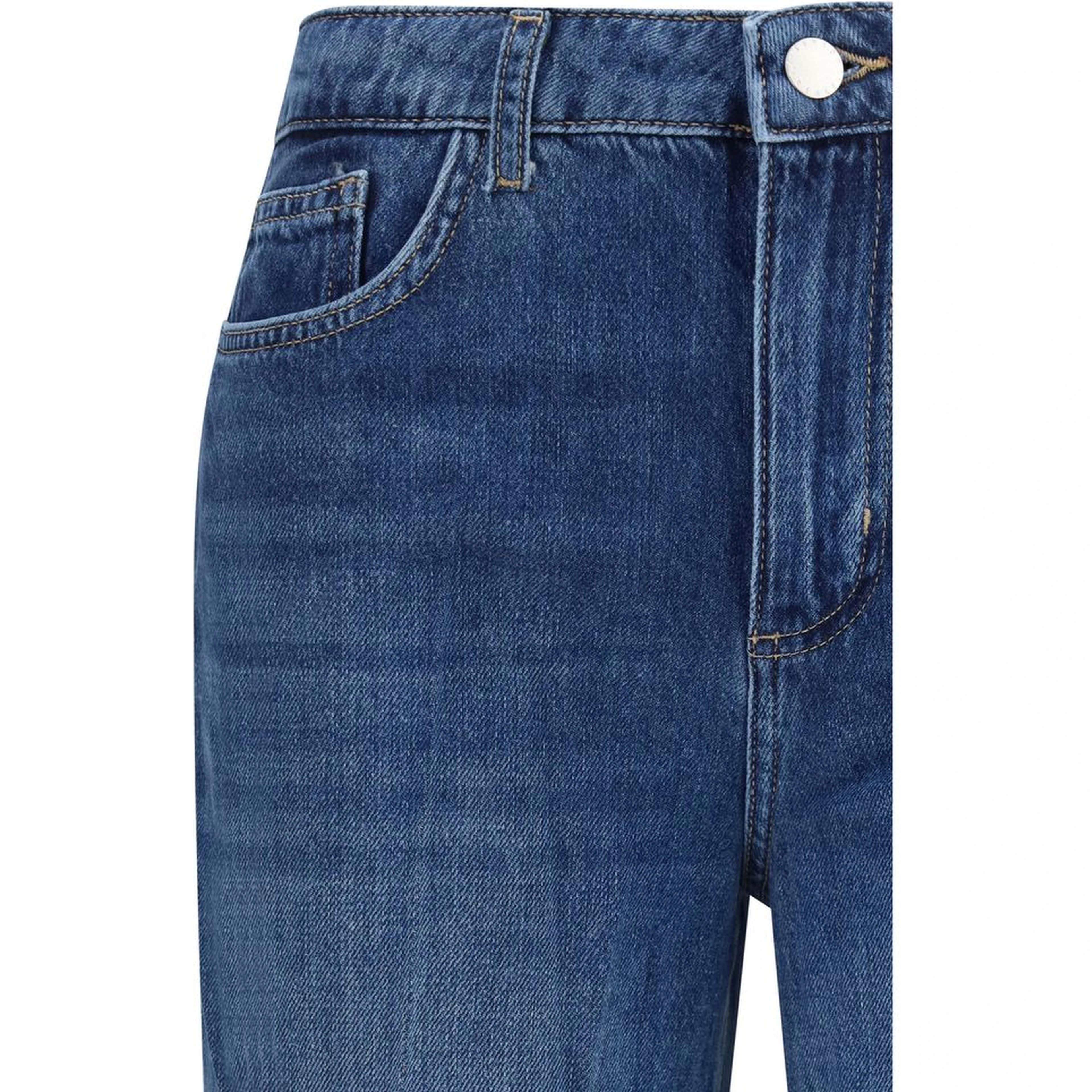 Blue Cotton Relaxed Fit Jeans