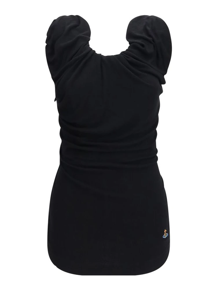 Black Viscose Shortsleeve Shirt