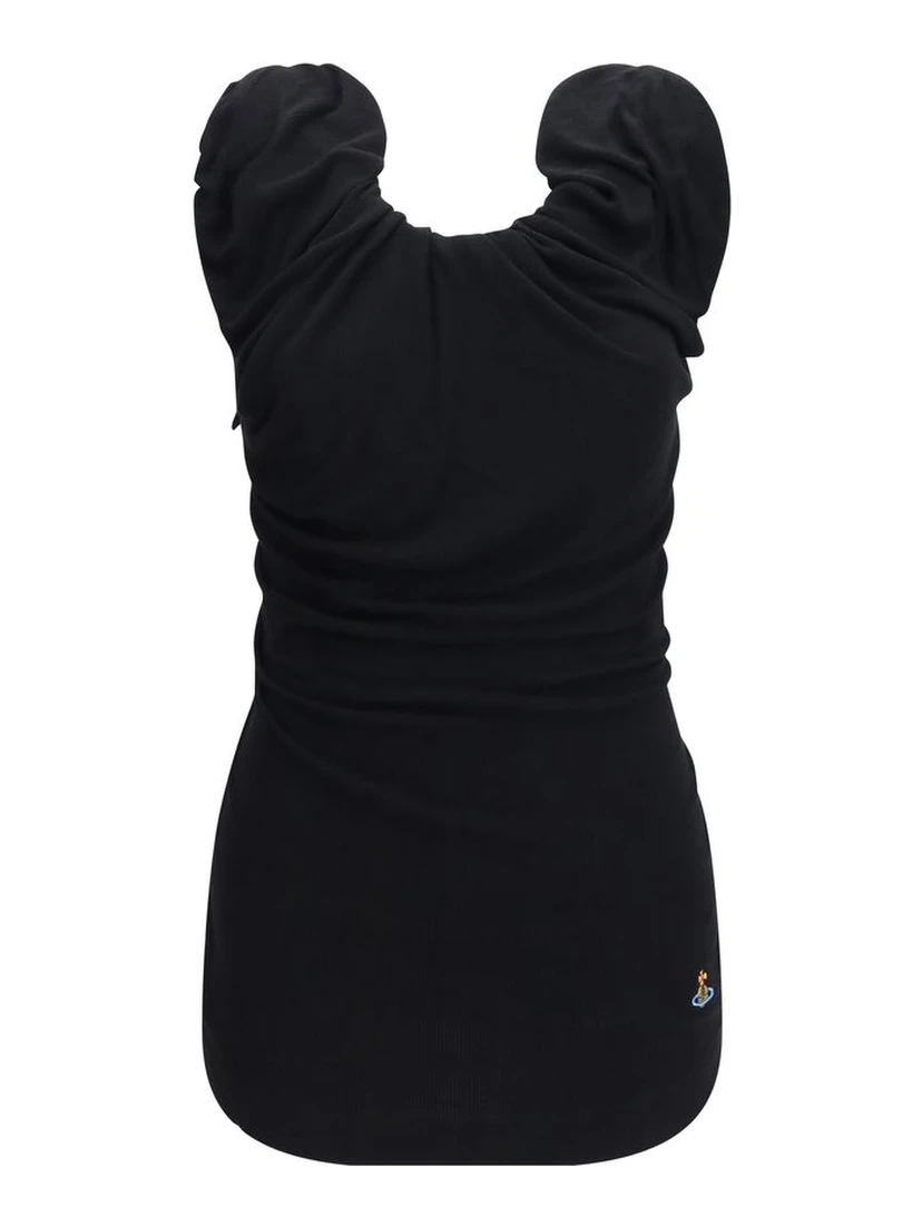 Black Viscose Shortsleeve Shirt