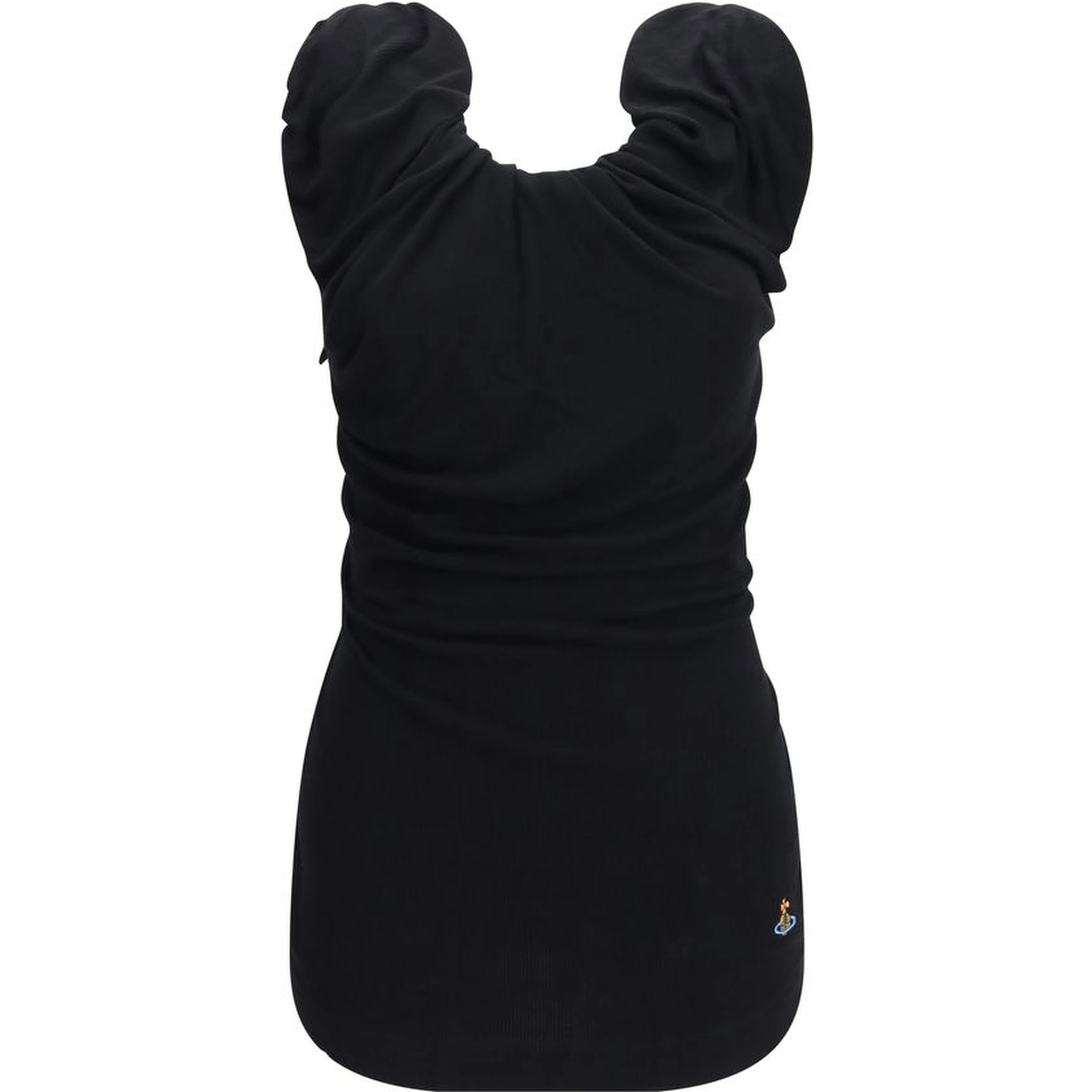Black Viscose Shortsleeve Shirt