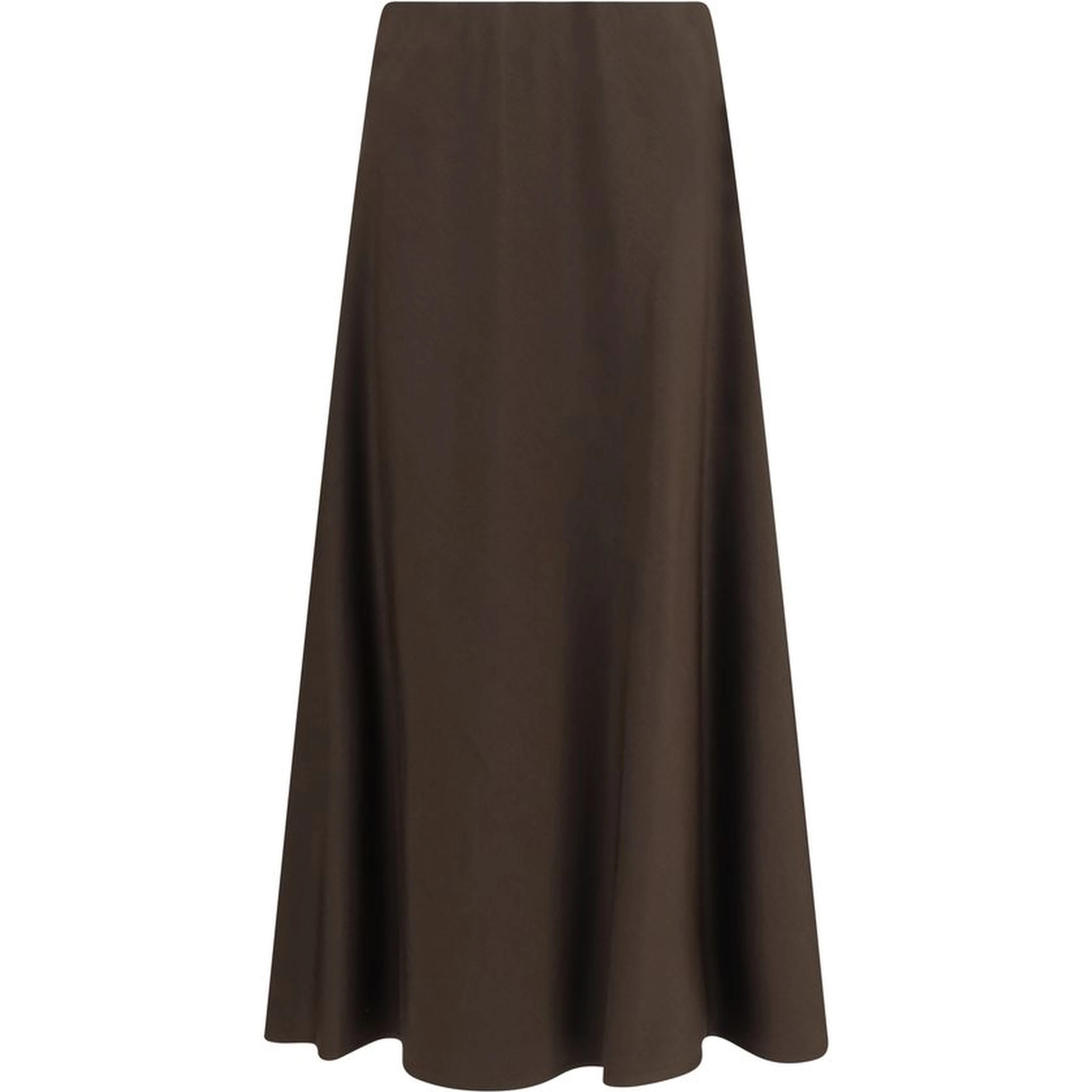 Brown Wool Oves Aries Midi Skirt