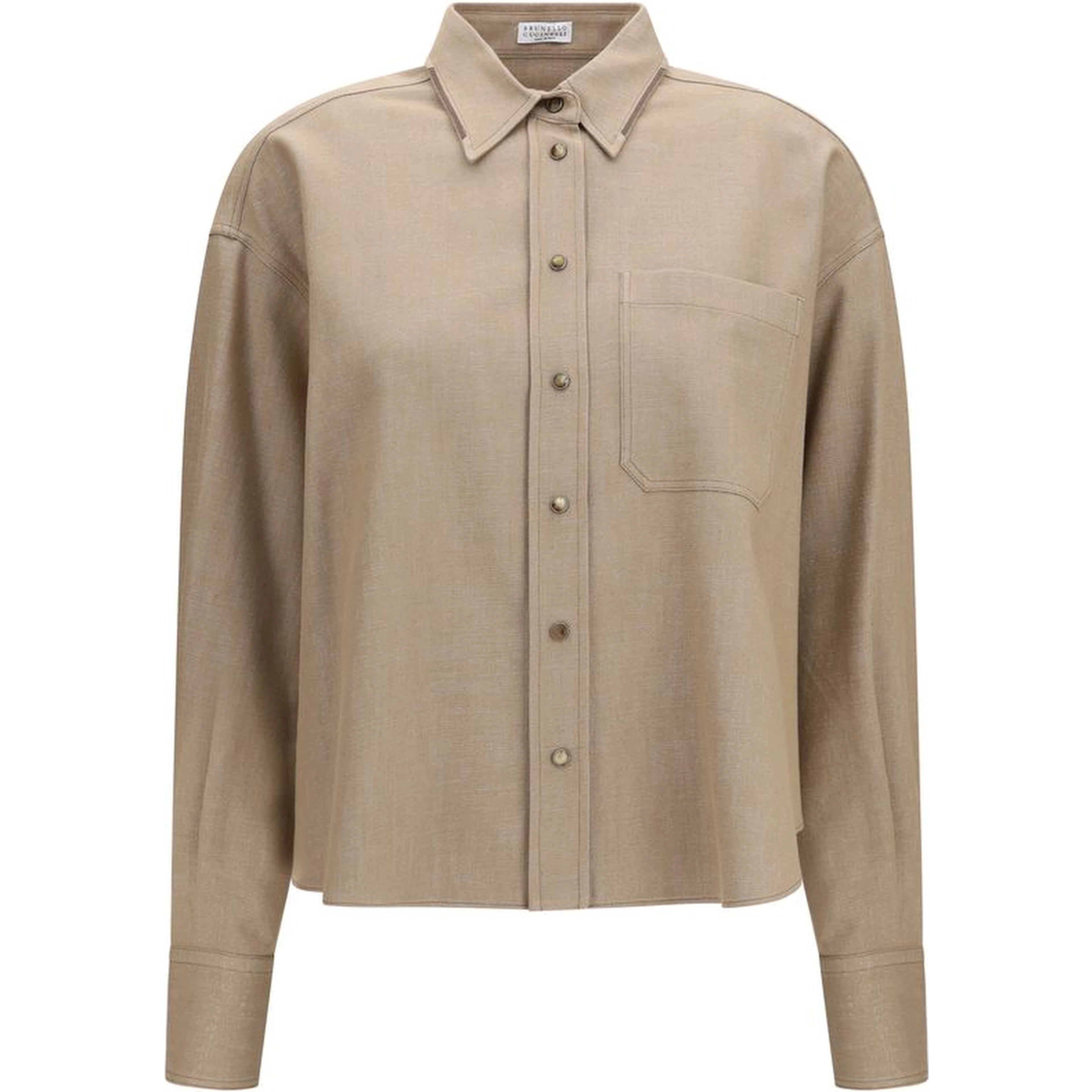 Beige Denim Shirt