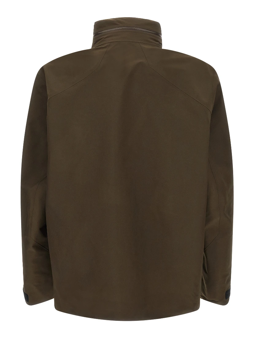 Brown Nylon Shell Jacket