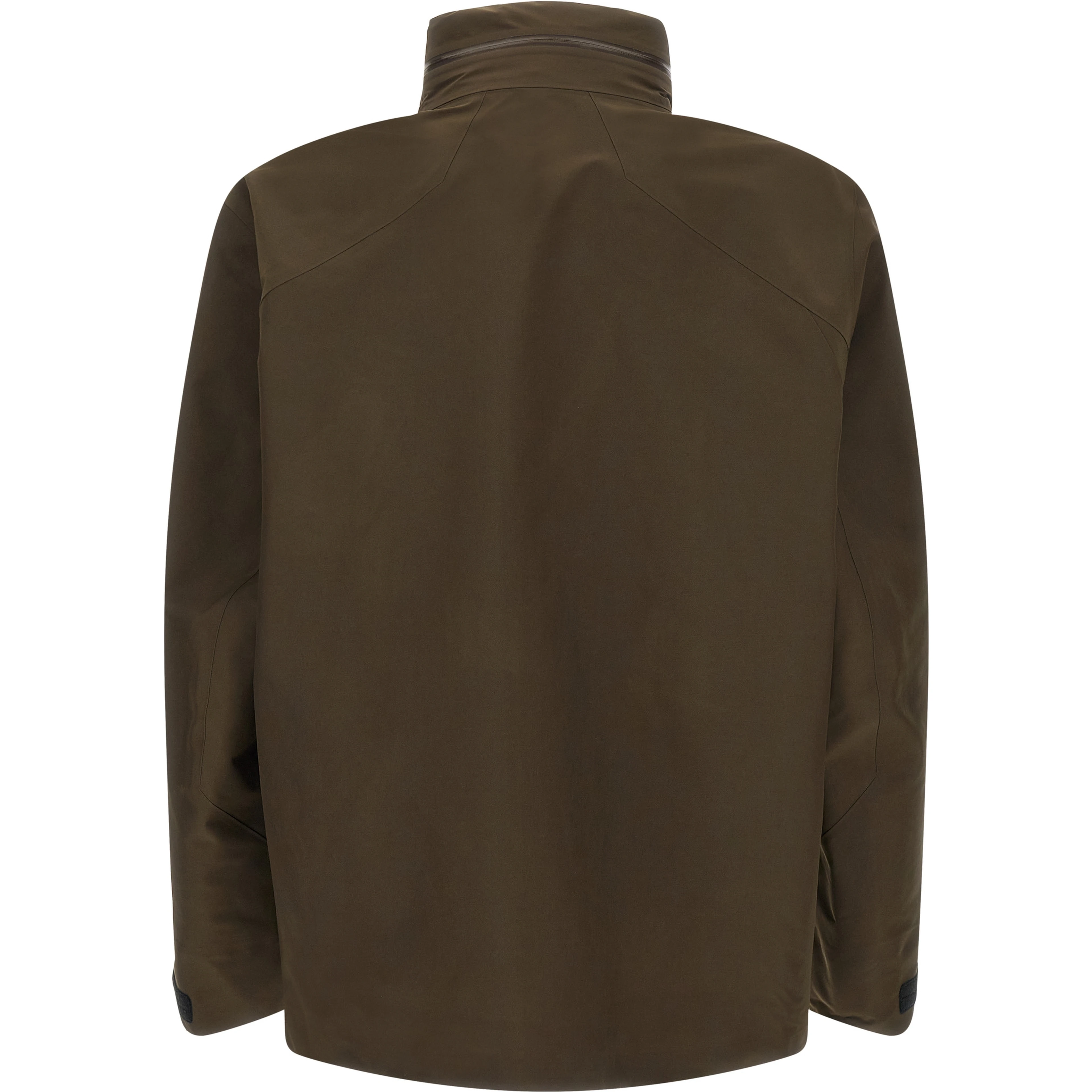 Brown Nylon Shell Jacket