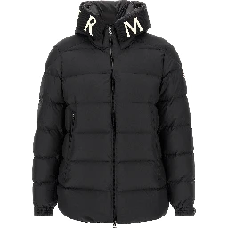 Black Polyester Full-Length Jacket