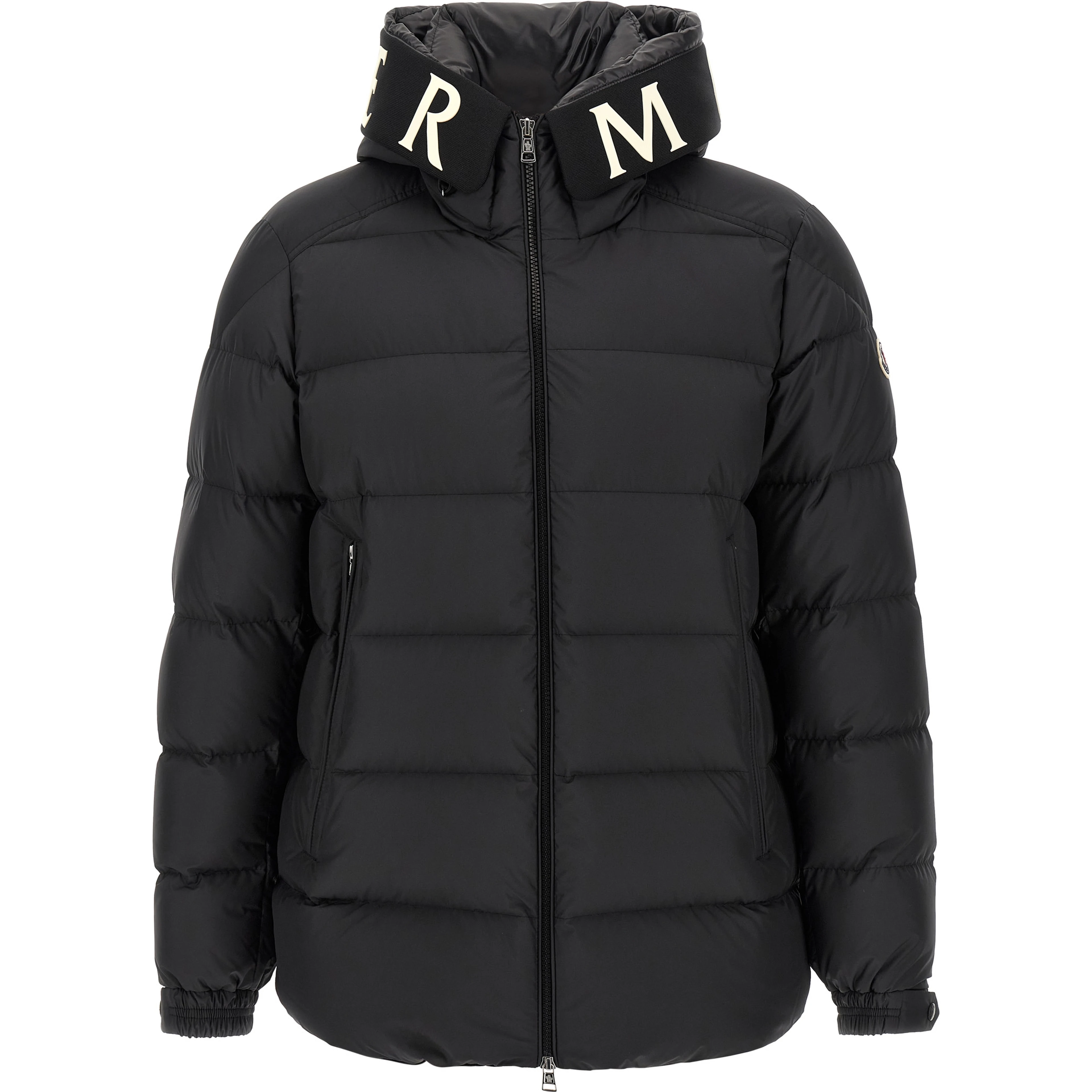 Black Polyester Full-Length Jacket
