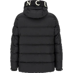 Black Polyester Full-Length Jacket
