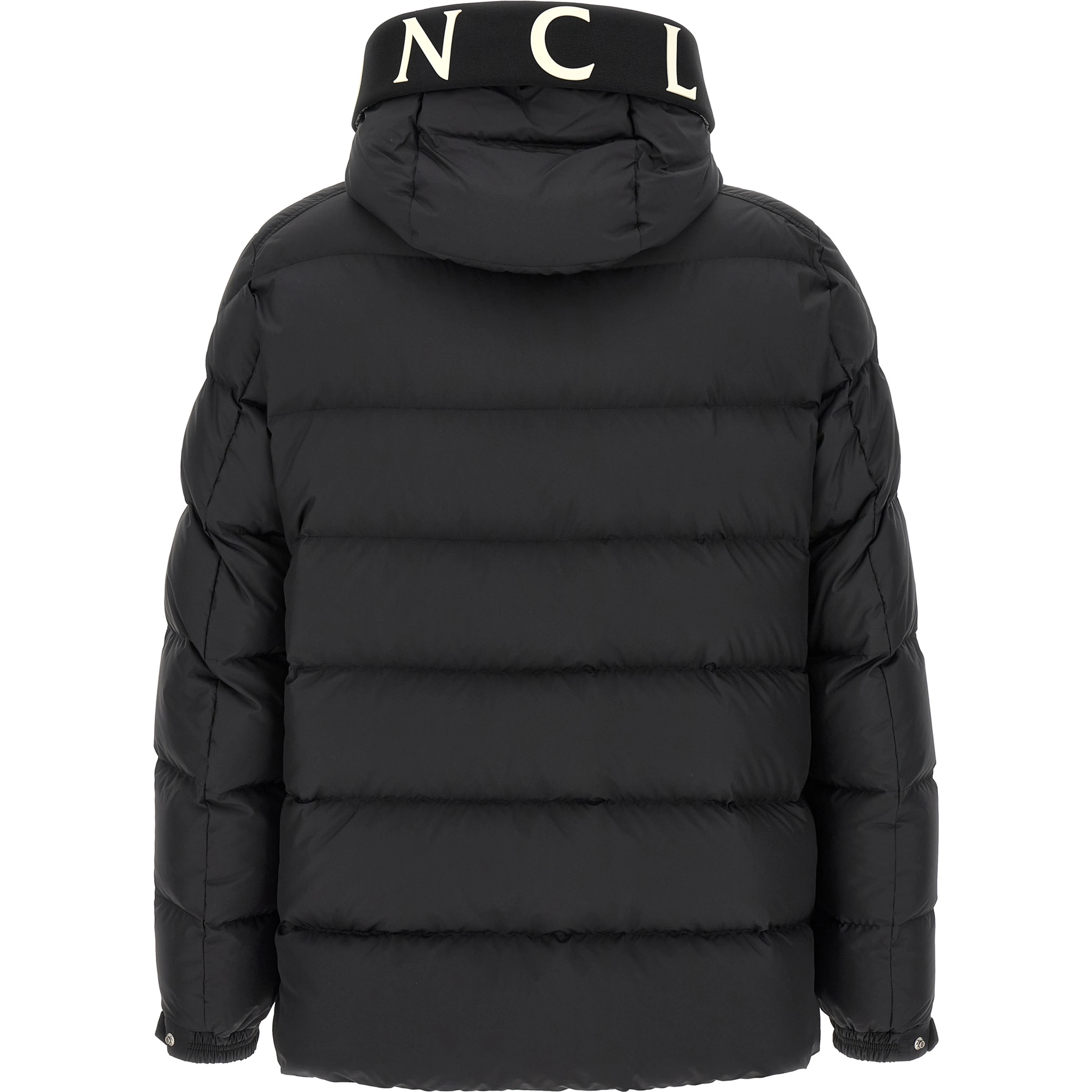 Black Polyester Full-Length Jacket