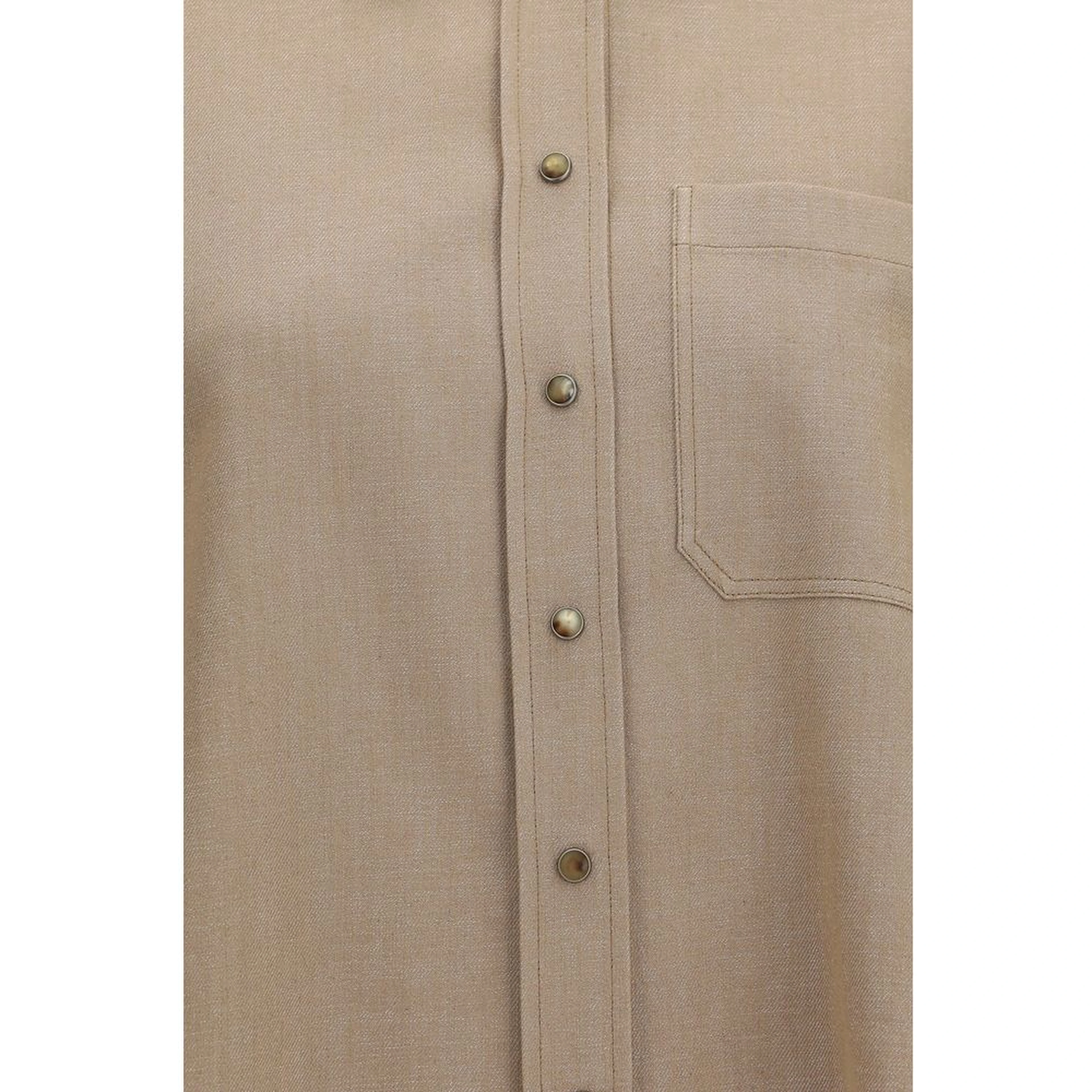 Beige Denim Shirt