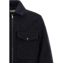 Blue Virgin Wool Blouse