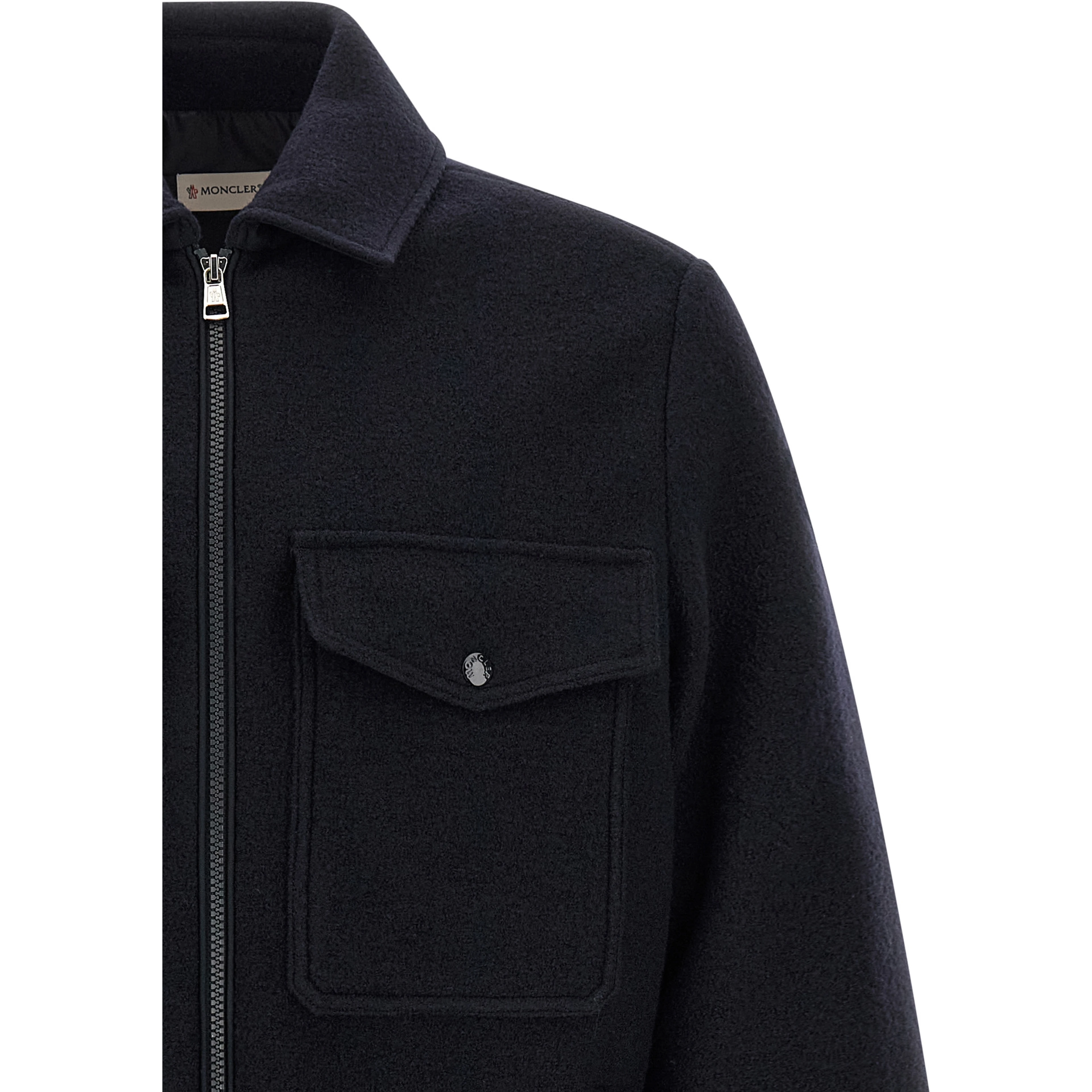 Blue Virgin Wool Blouse