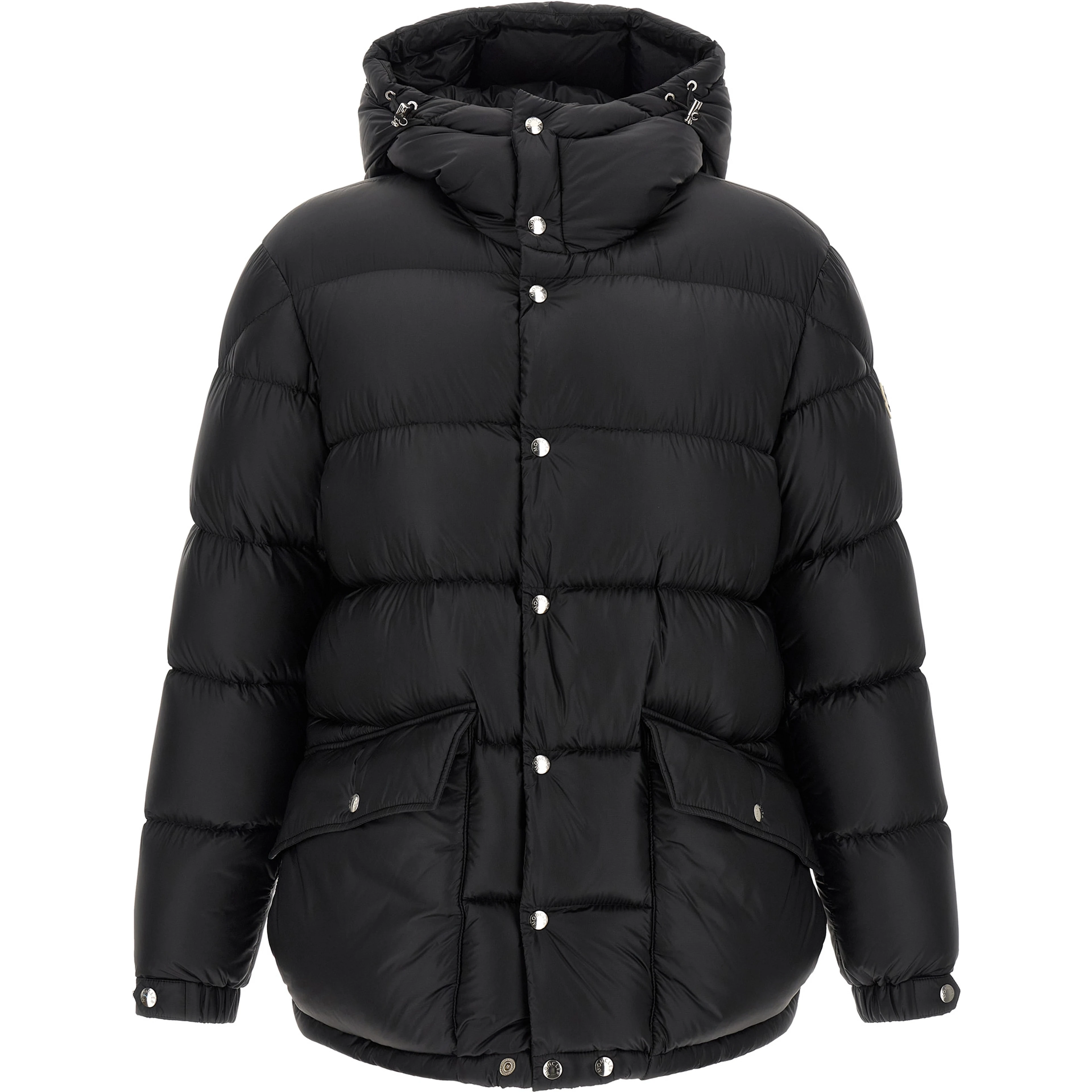 Black Polyamide Full-Length Jacket