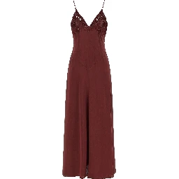 Bordeaux Viscose Long Dress