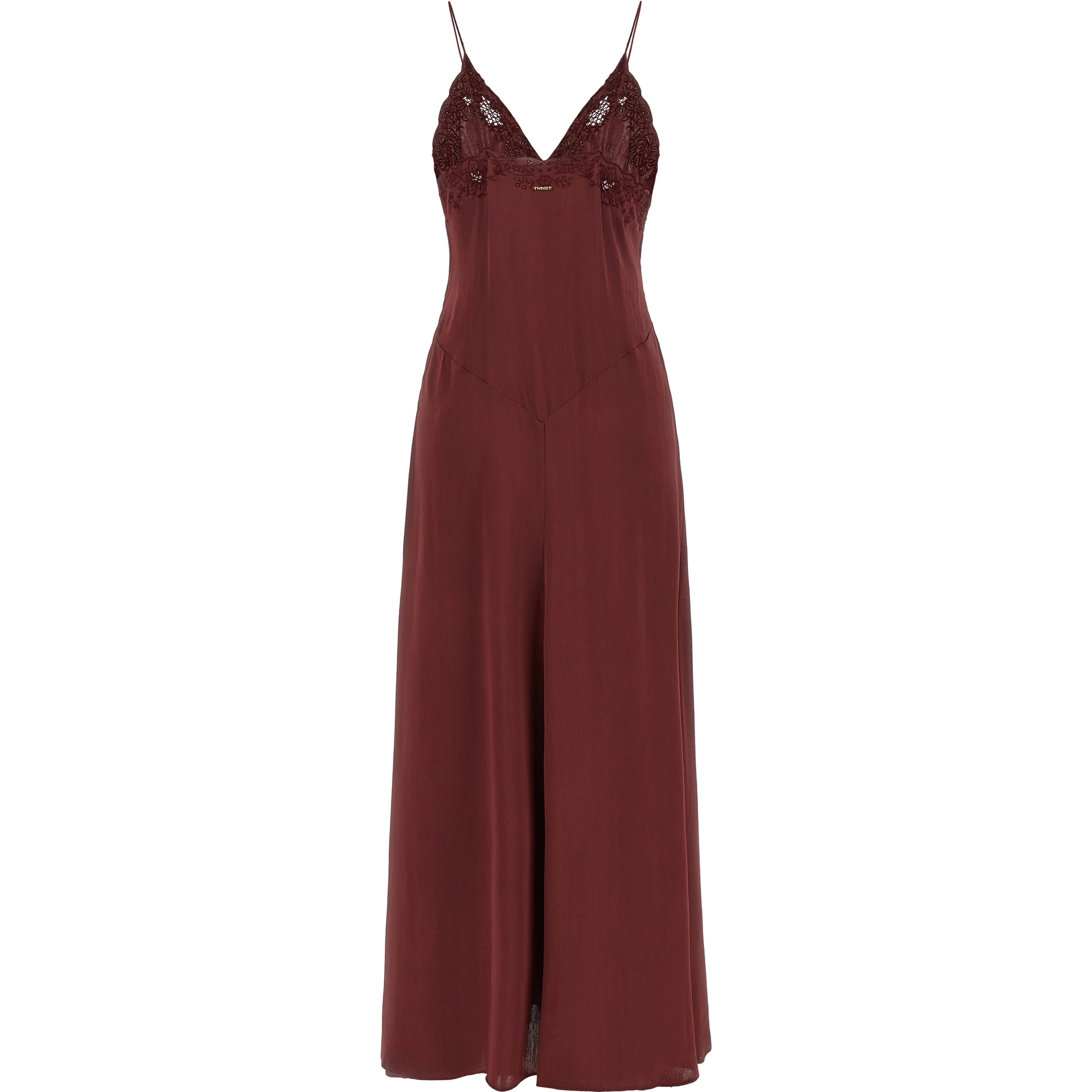 Bordeaux Viscose Long Dress