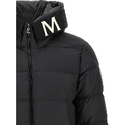 Black Polyester Full-Length Jacket