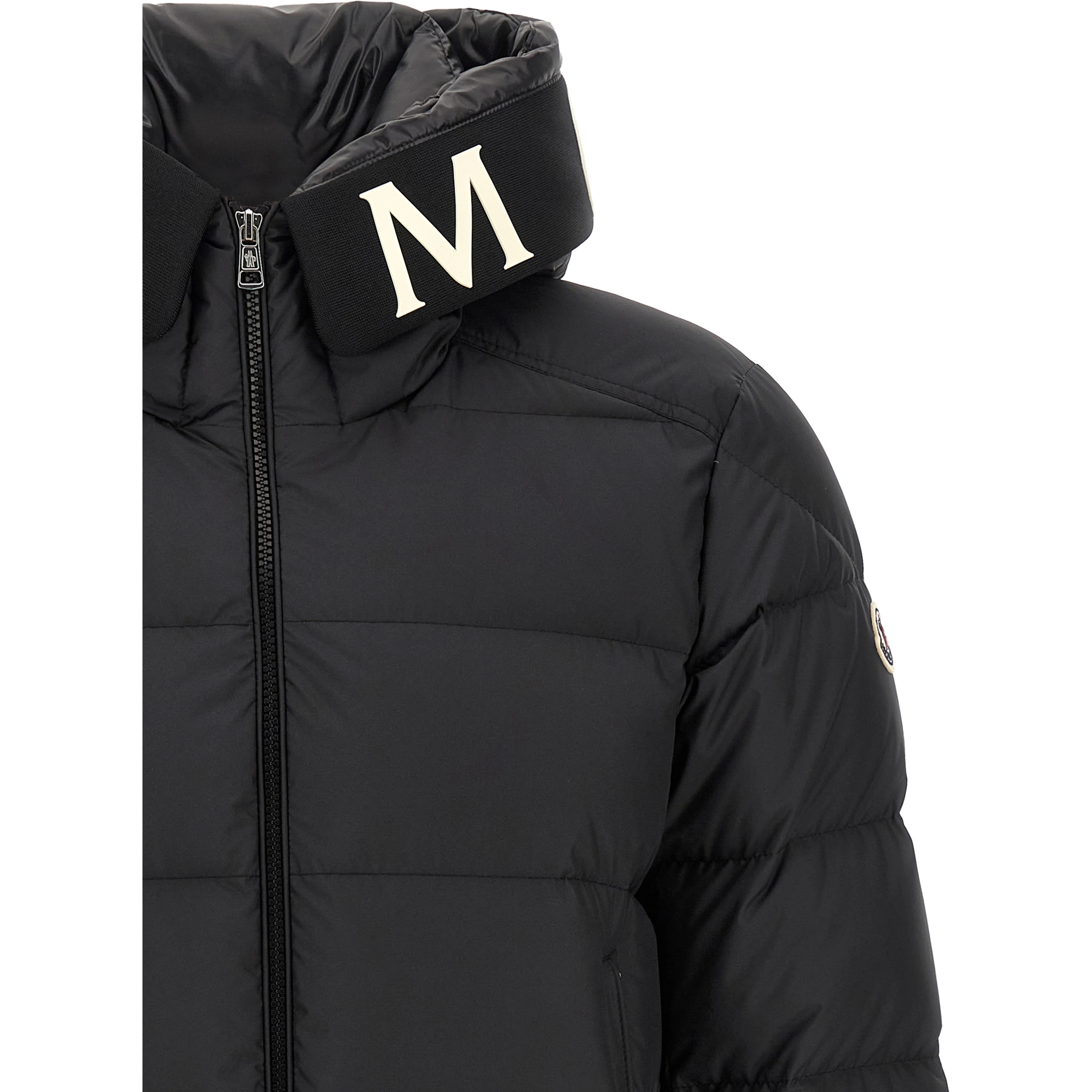 Black Polyester Full-Length Jacket