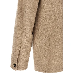 Beige Cashmere Full-Length Jacket