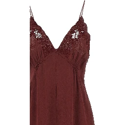Bordeaux Viscose Long Dress