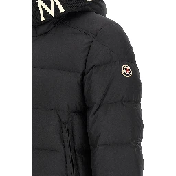 Black Polyester Full-Length Jacket