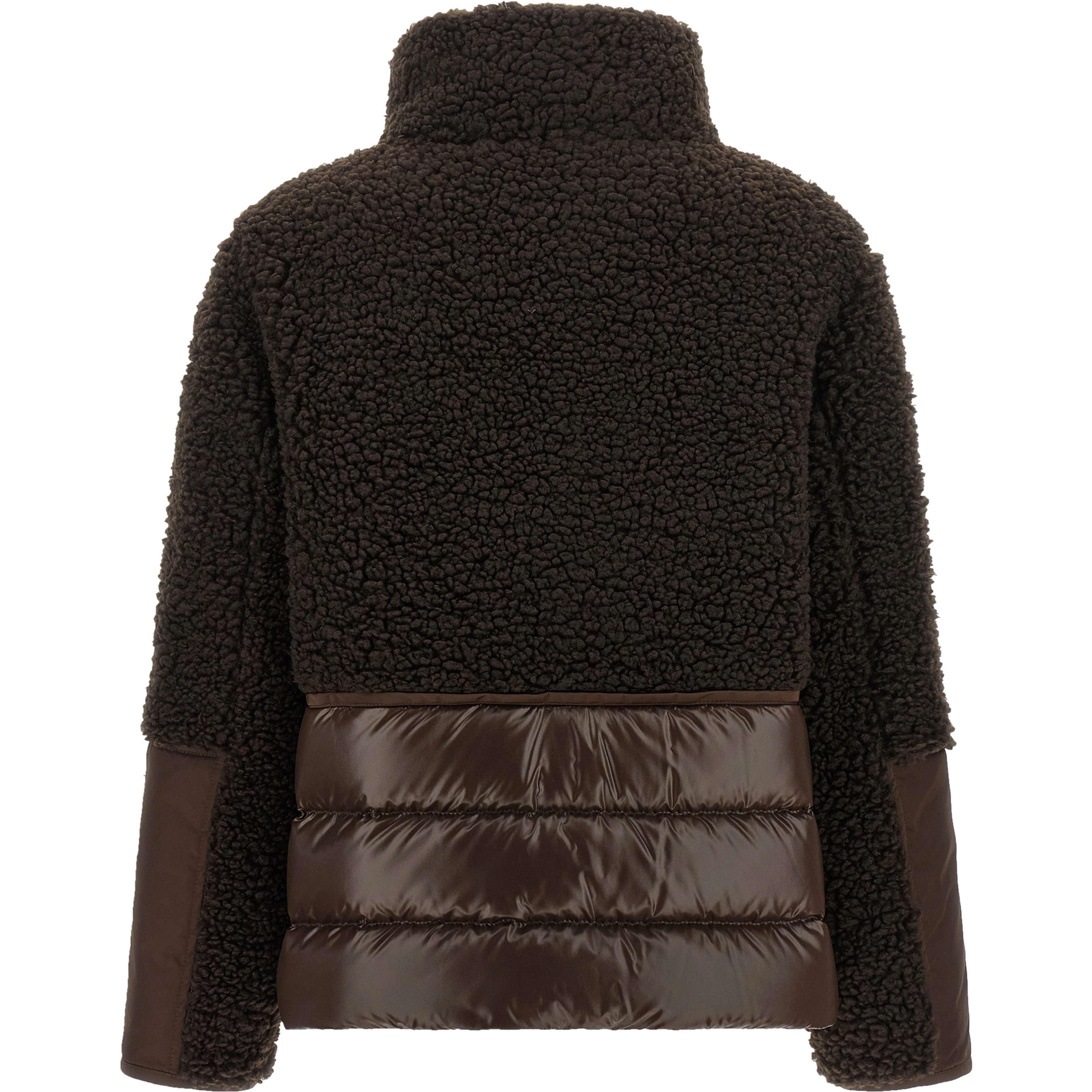 Brown Polyester Full-Length Jacket