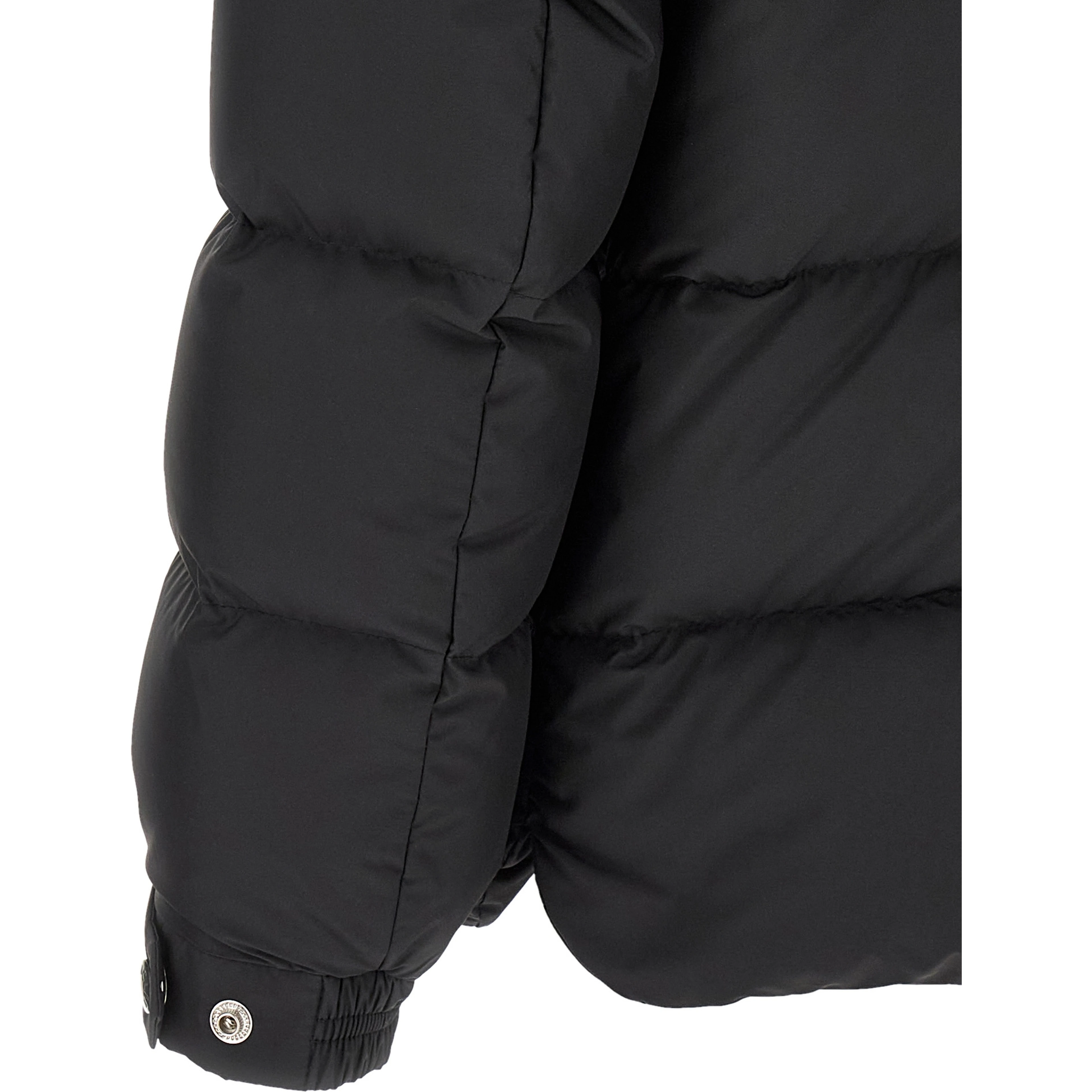 Black Polyester Full-Length Jacket