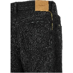 Black Cotton Straight-Leg Jeans